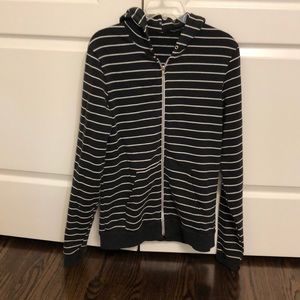American Apparel striped zip up sweatshirt